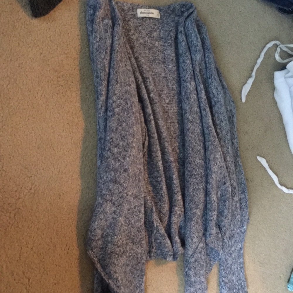 Blue woolen cardigan